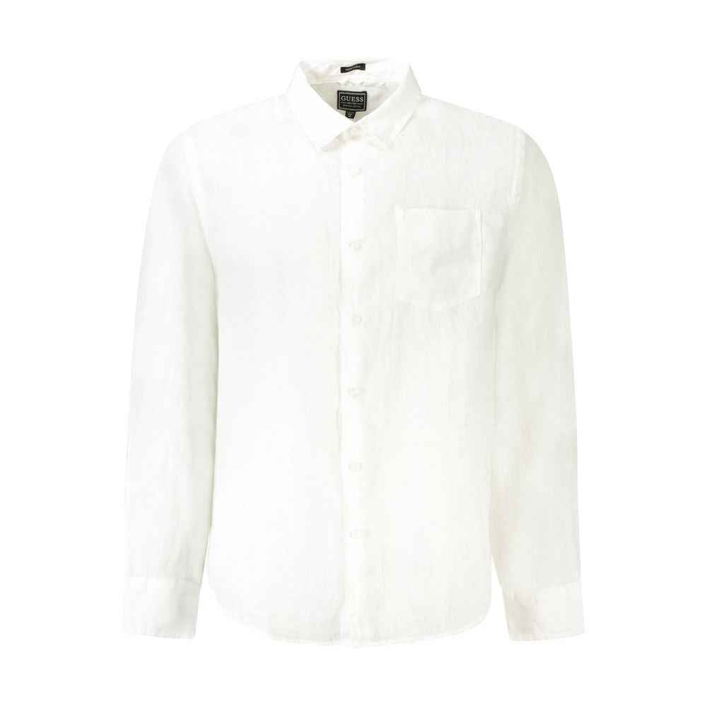 White Linen Mens Shirt