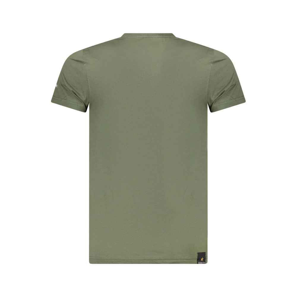 Green Cotton Men's T-Shirt