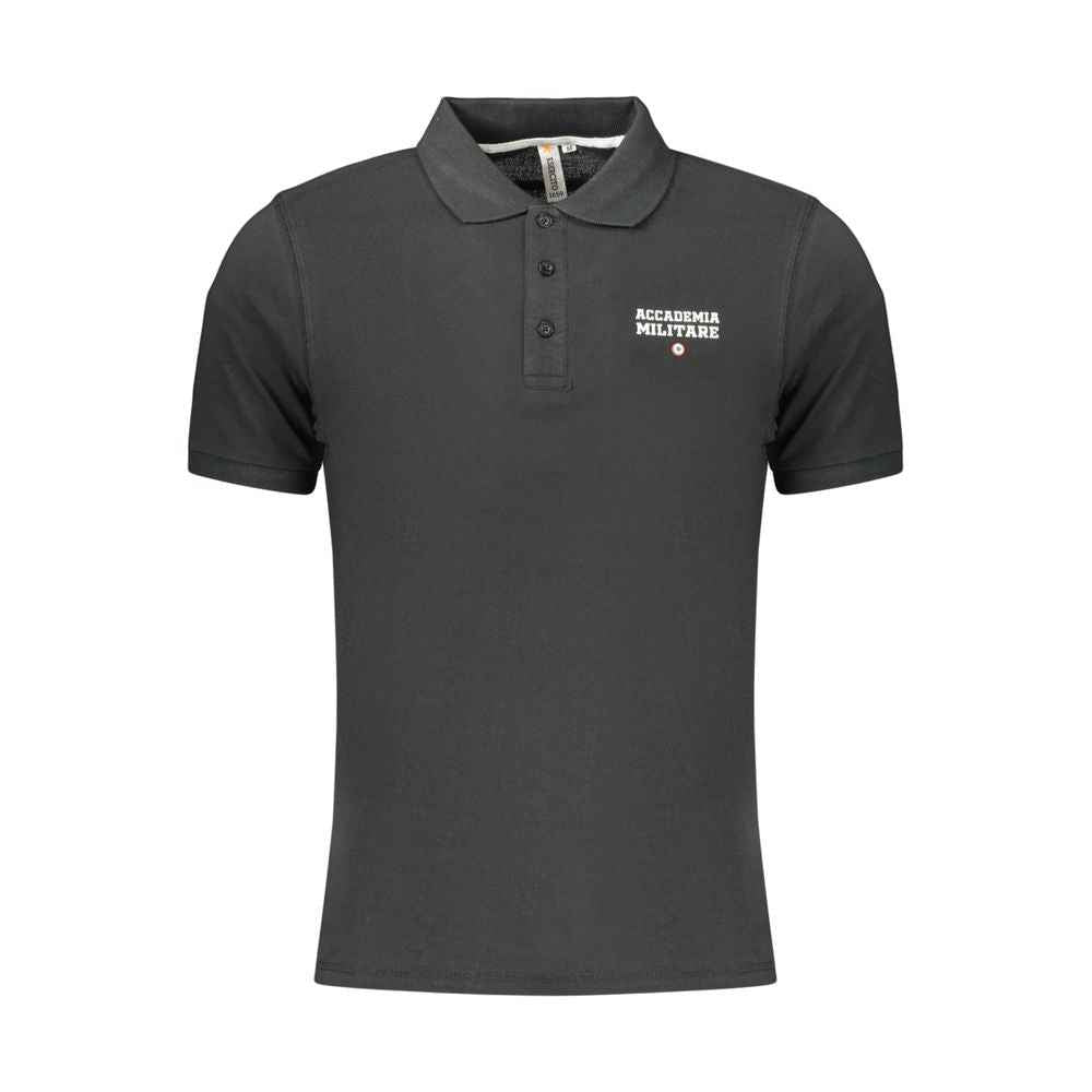 Black Cotton Men's Polo Shirt