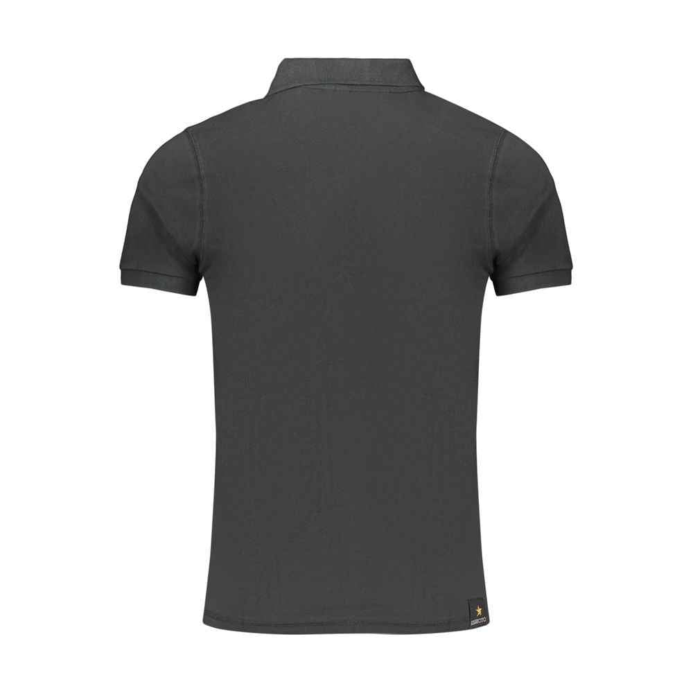 Black Cotton Men's Polo Shirt