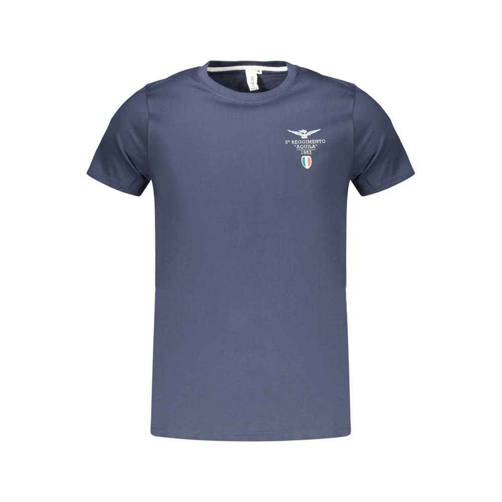 Blue Cotton Men's T-Shirt