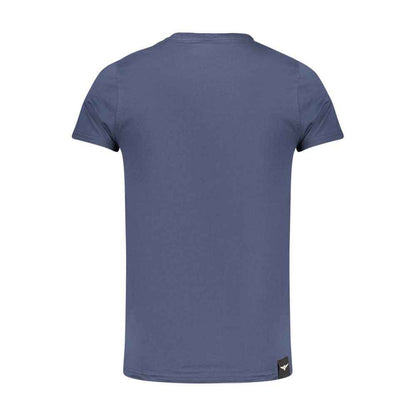 Blue Cotton Men's T-Shirt