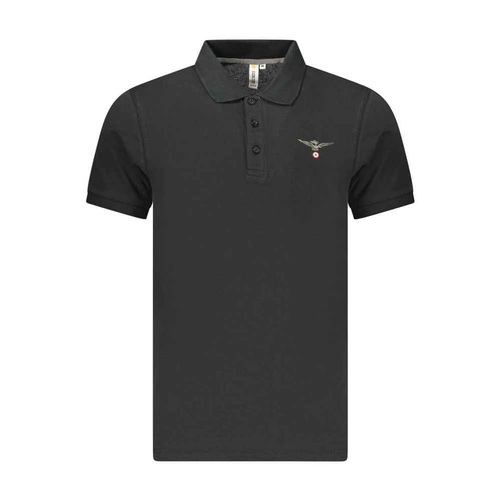 Black Cotton Men's Polo Shirt