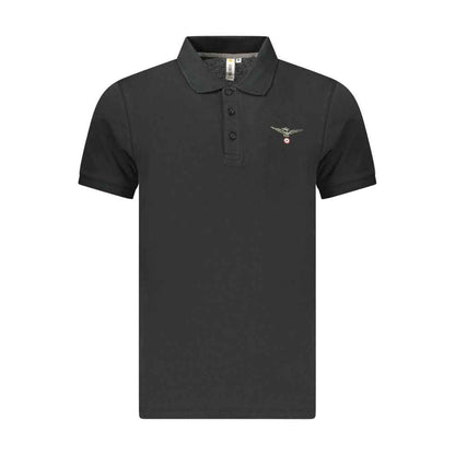 Black Cotton Men's Polo Shirt