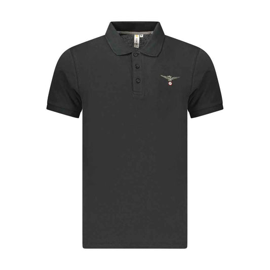 Black Cotton Men's Polo Shirt