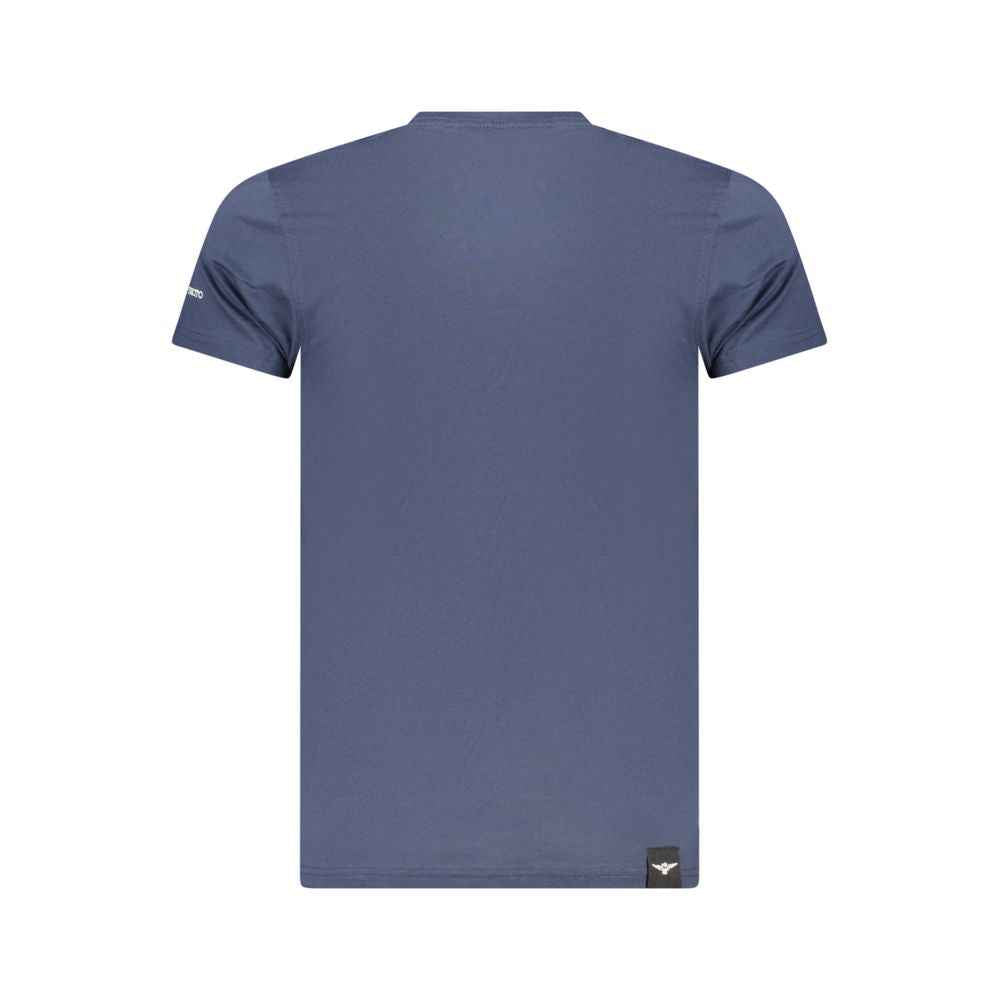 Blue Cotton Men's T-Shirt