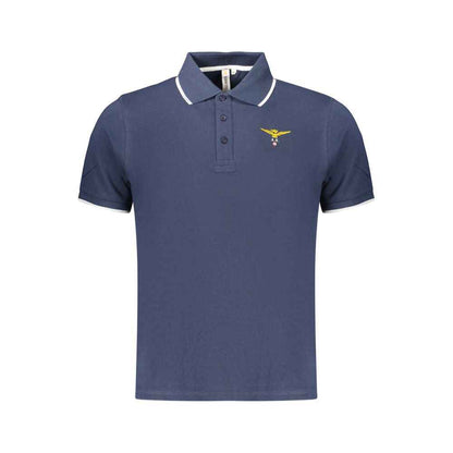 Blue Cotton Men's Polo Shirt