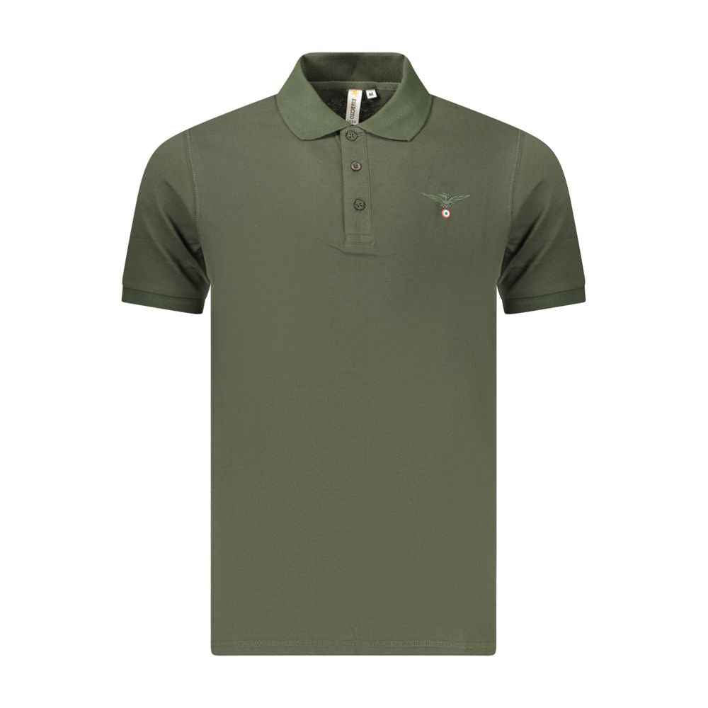 Green Cotton Men's Polo