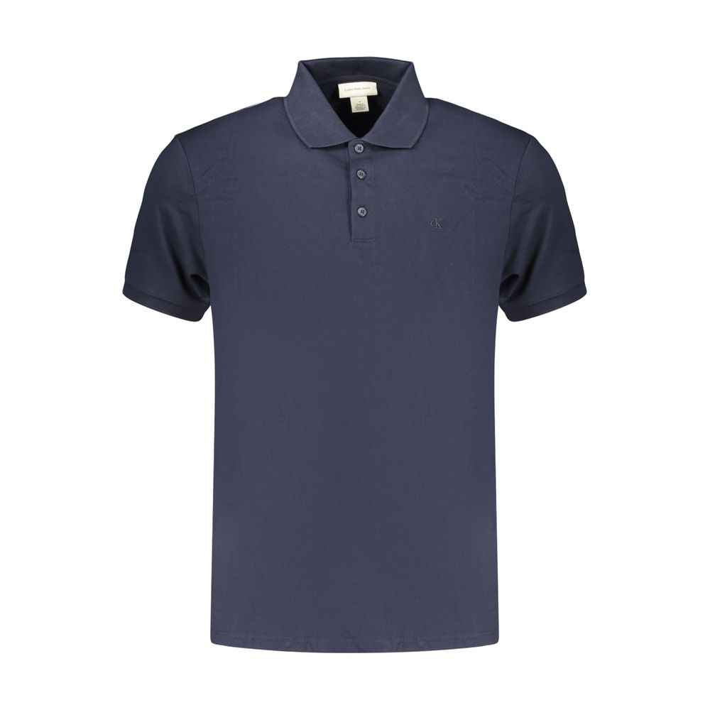 Blue Cotton Men's Polo Shirt