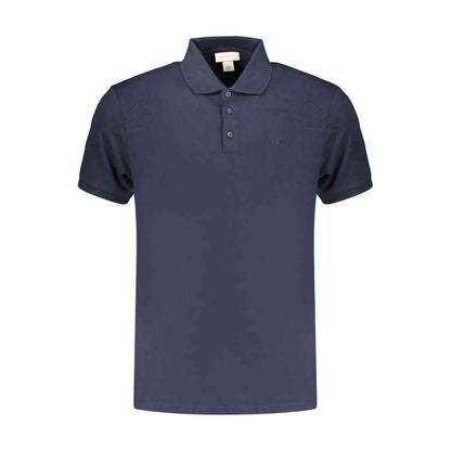 Blue Cotton Men's Polo Shirt