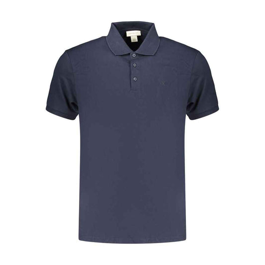 Blue Cotton Men's Polo Shirt