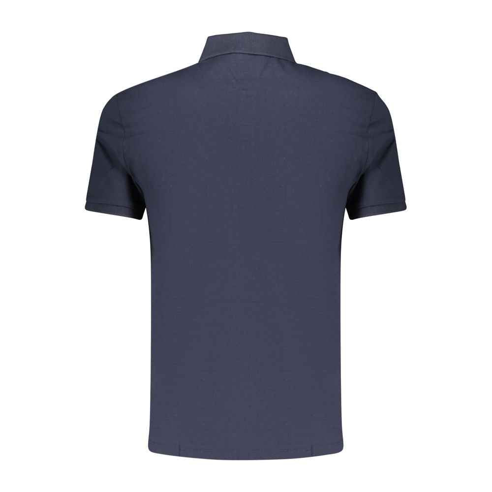 Blue Cotton Men's Polo Shirt