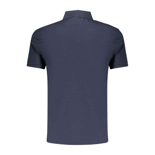 Blue Cotton Men's Polo Shirt