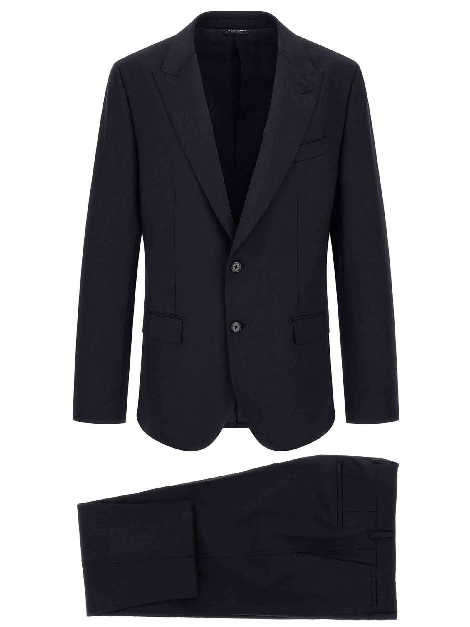 Blue Virgin Wool Two-Piece Suit