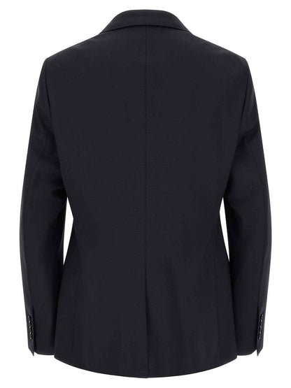Blue Virgin Wool Two-Piece Suit