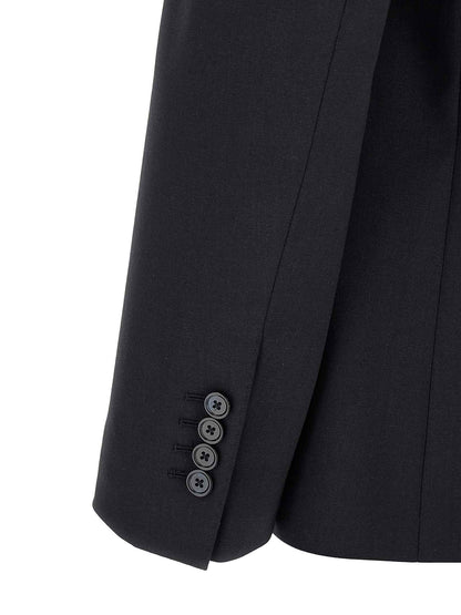 Blue Virgin Wool Two-Piece Suit