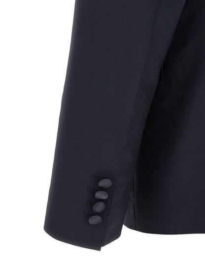 Blue Virgin Wool Two-Piece Suit