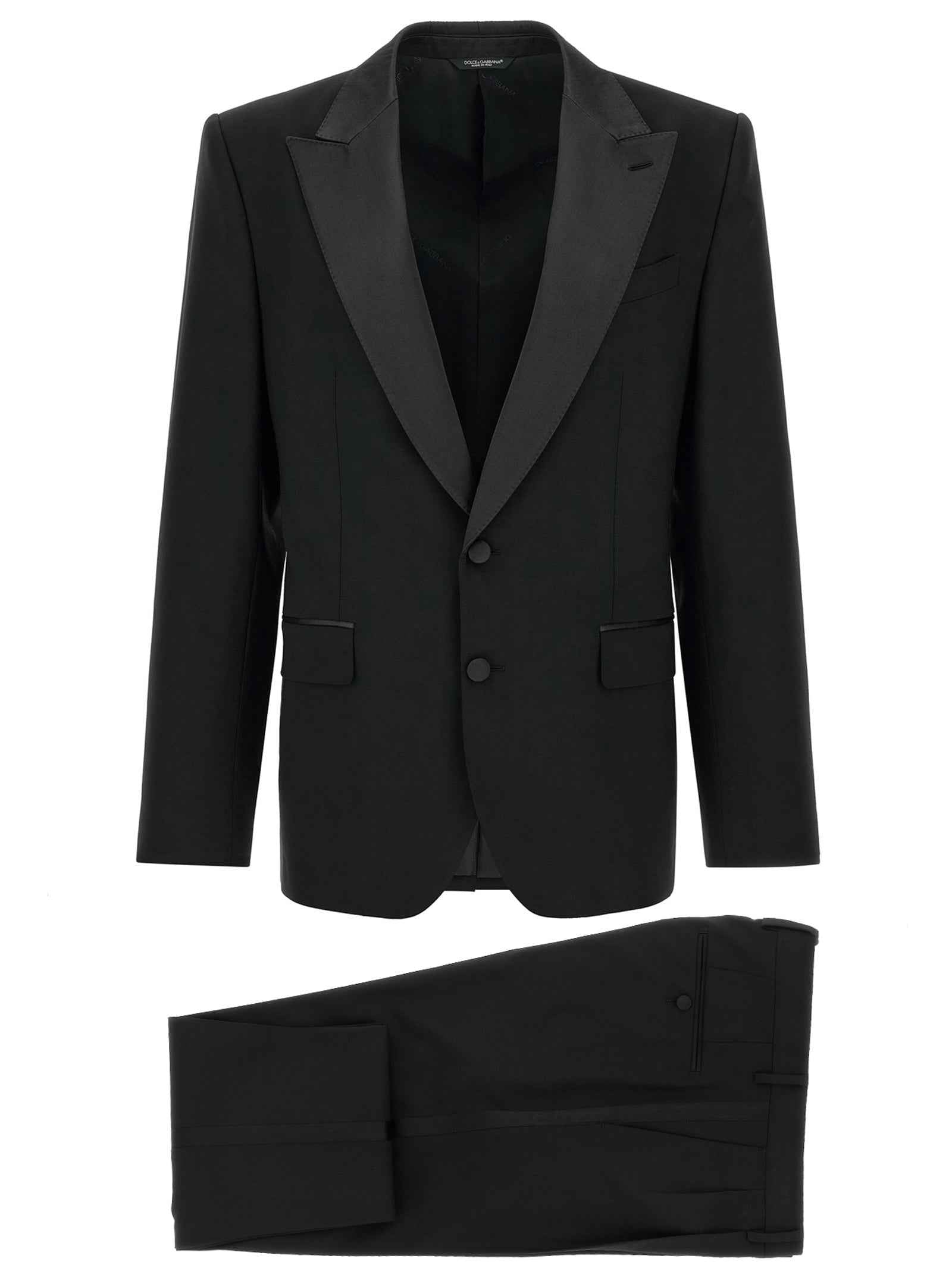 Black Virgin Wool Two-Piece Suit
