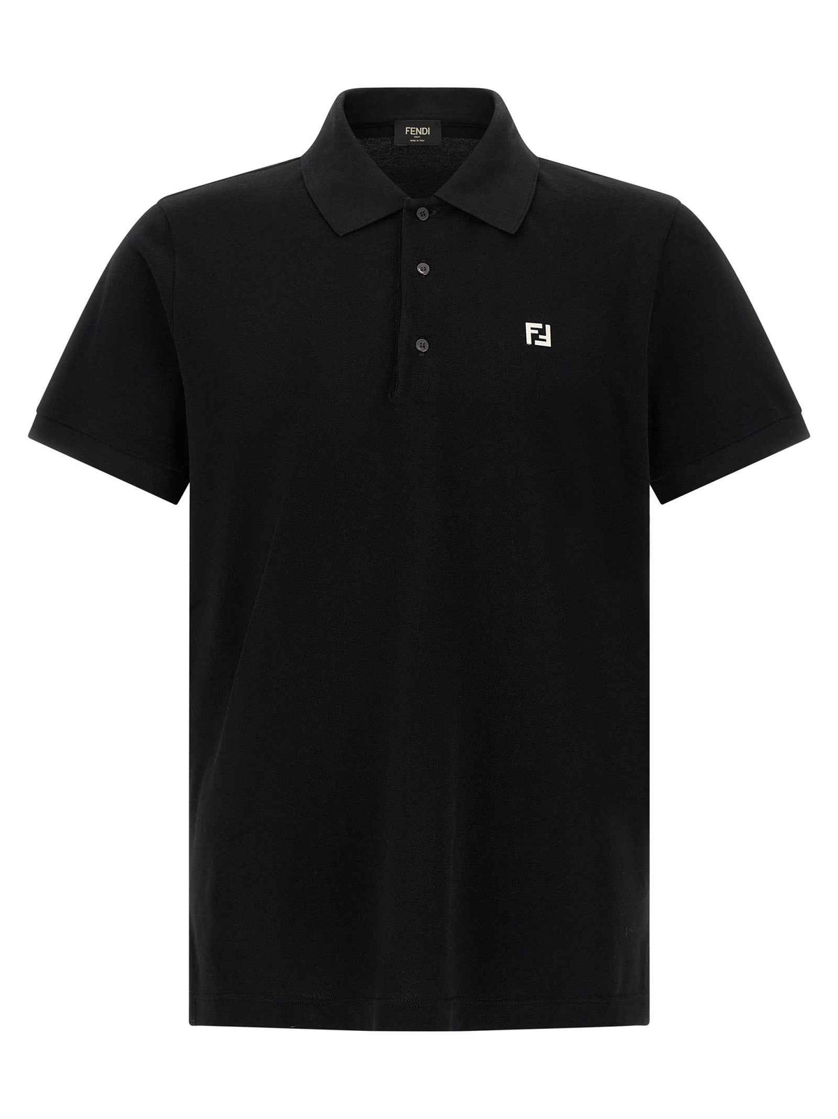Black Cotton Polo Shirt