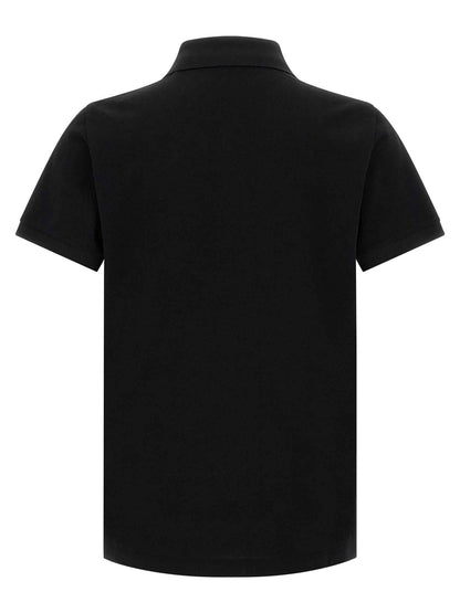 Black Cotton Polo Shirt