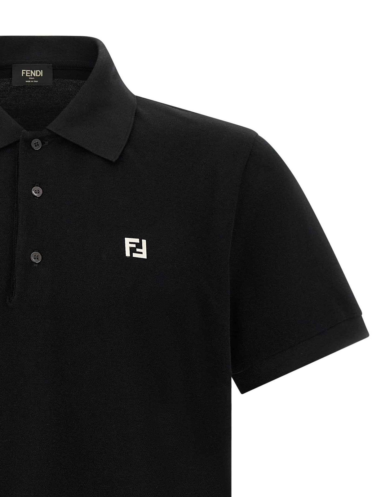 Black Cotton Polo Shirt
