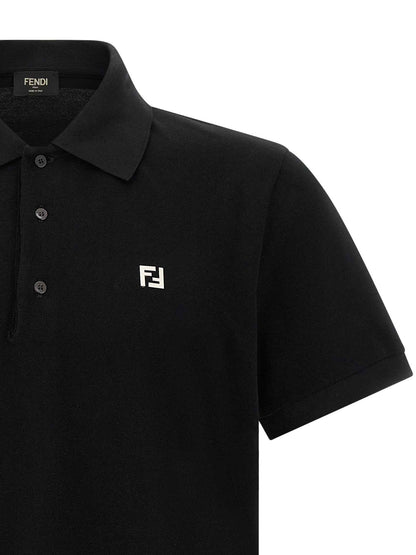 Black Cotton Polo Shirt