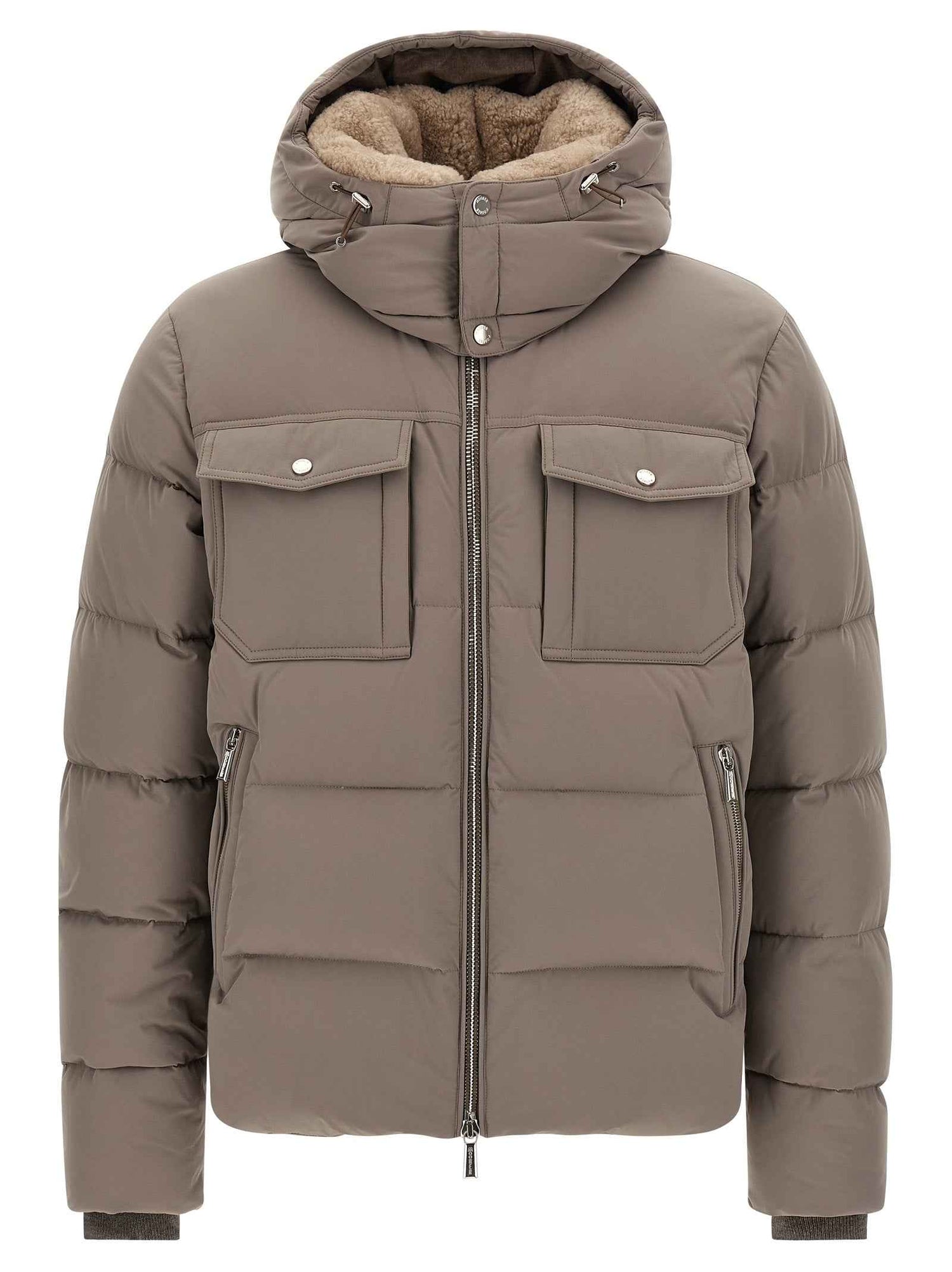 Gray Wool Bomber