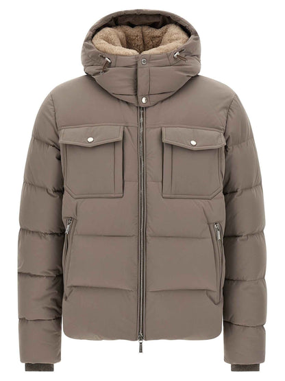 Gray Wool Bomber