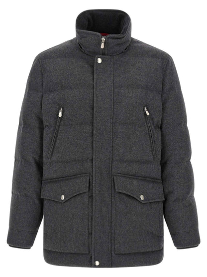 Gray Wool Parka