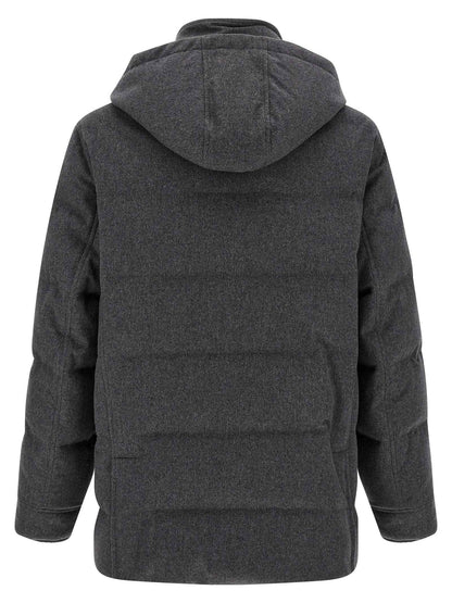 Gray Wool Parka