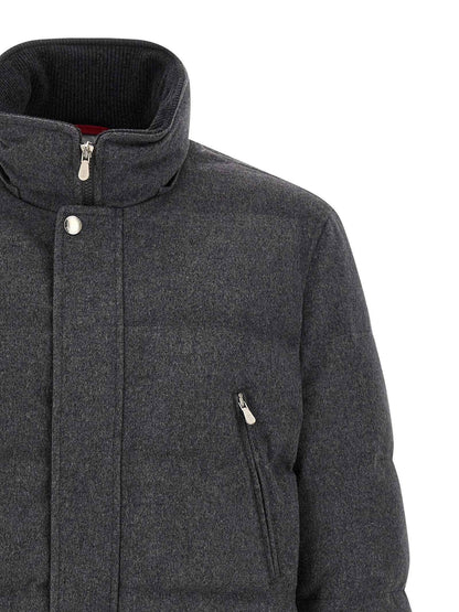 Gray Wool Parka