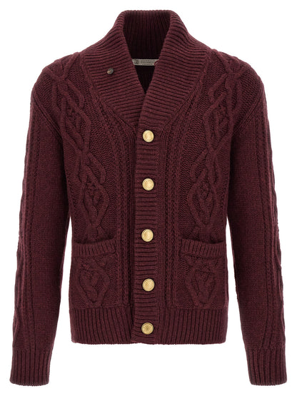 Bordeaux Cashmere Cardigan