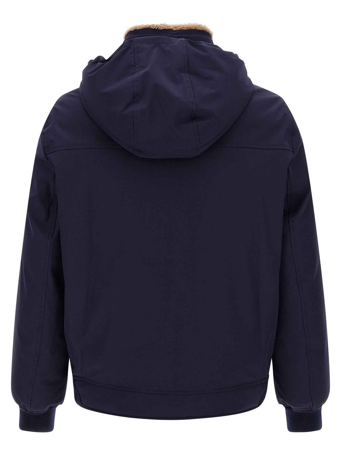 Blue Polyamide Full-Length Jacket