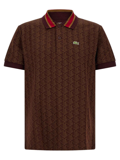 Brown Polyester Polo Shirt