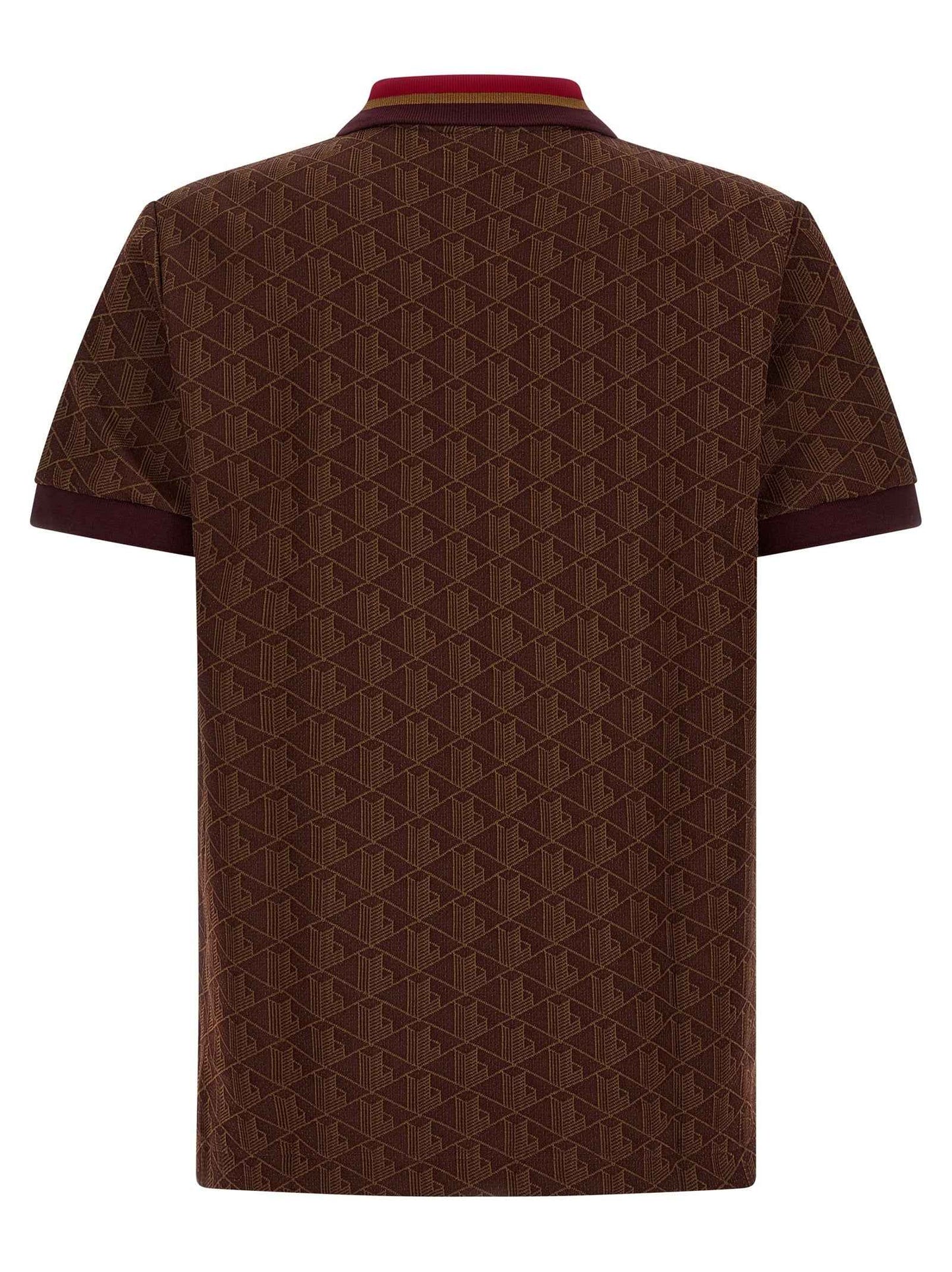 Brown Polyester Polo Shirt