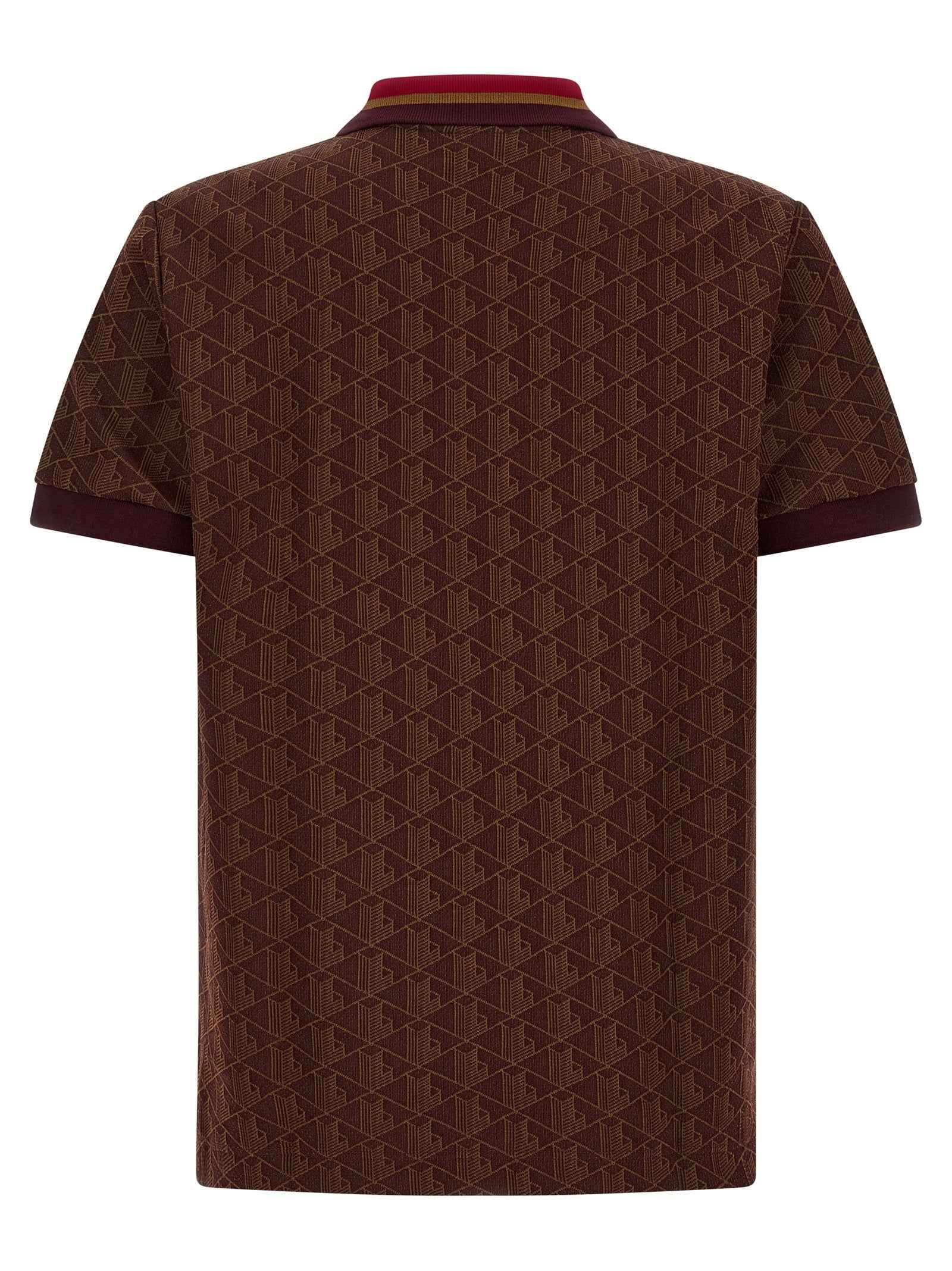 Brown Polyester Polo Shirt