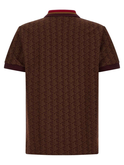 Brown Polyester Polo Shirt