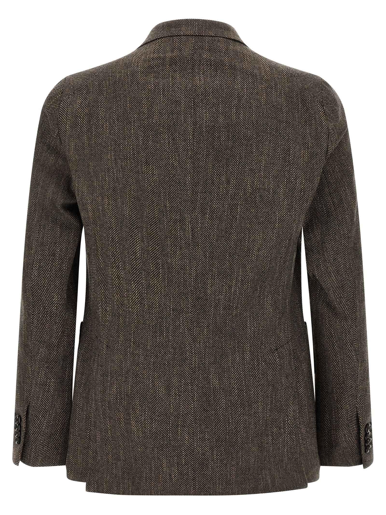 Brown Virgin Wool Blazer