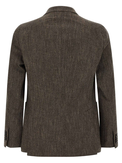Brown Virgin Wool Blazer