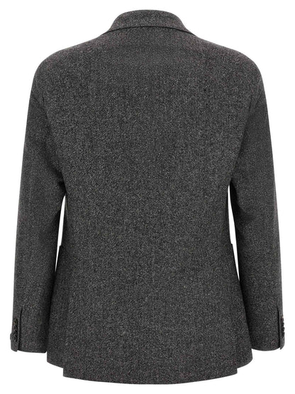 Gray Virgin Wool Blazer
