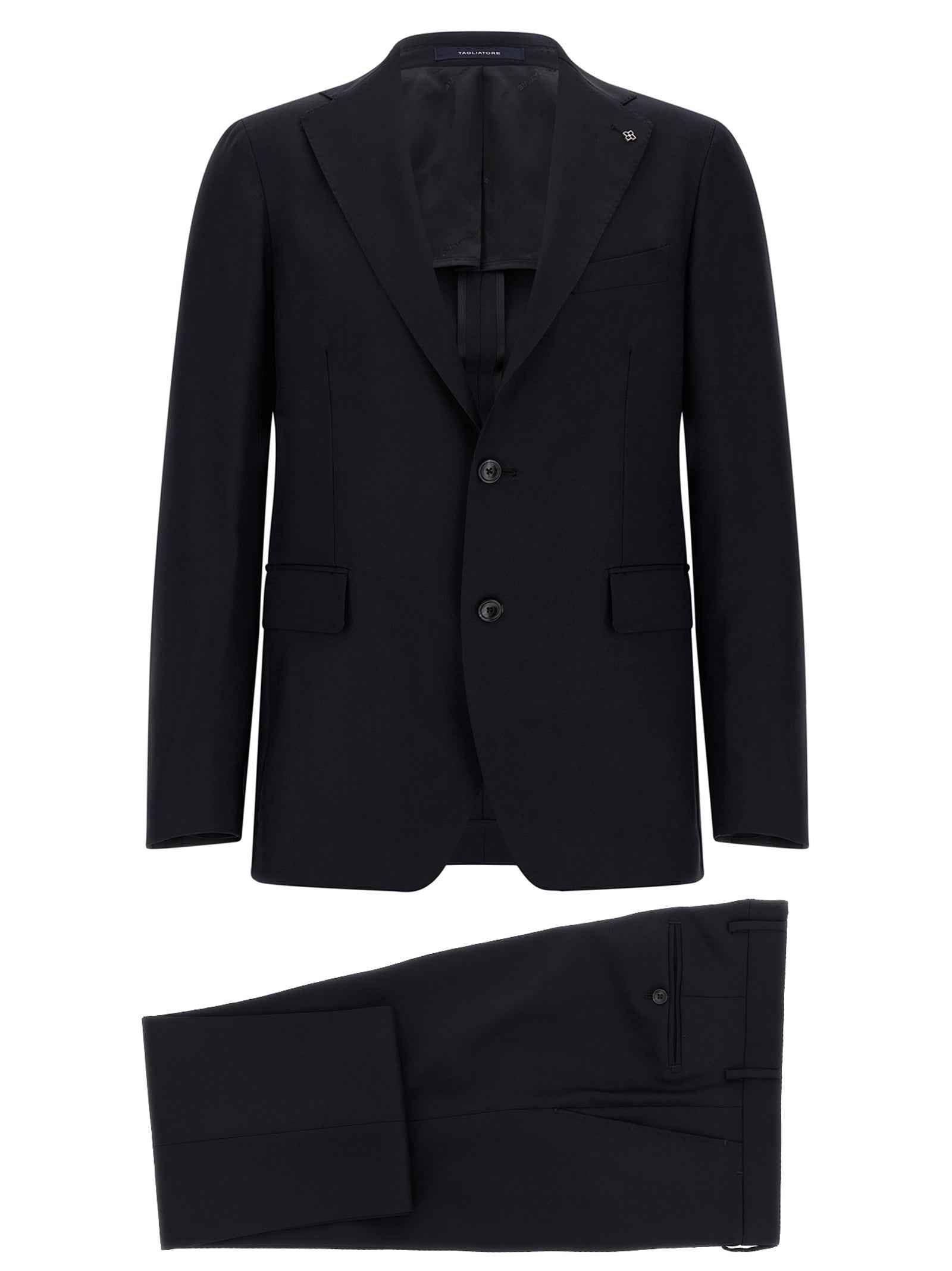 Blue Virgin Wool Two-Piece Suit