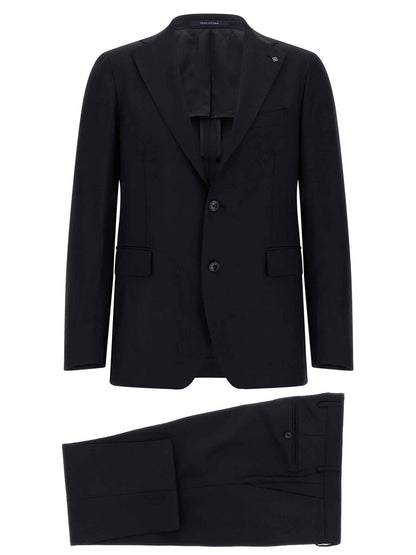 Blue Virgin Wool Two-Piece Suit