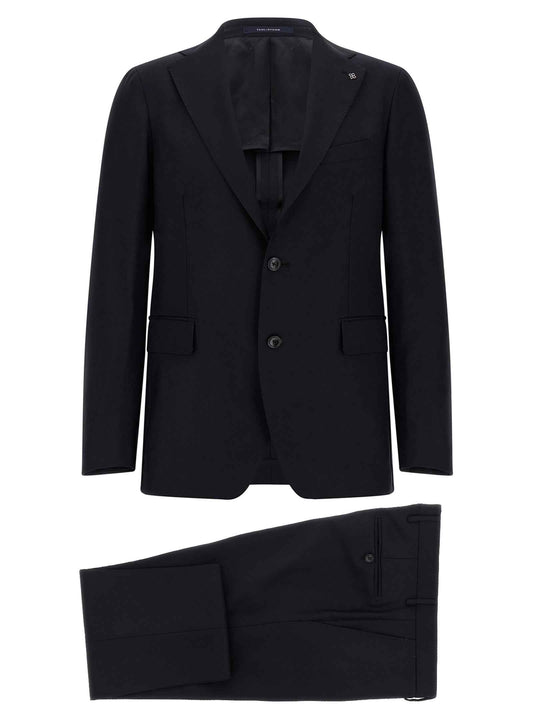 Blue Virgin Wool Two-Piece Suit