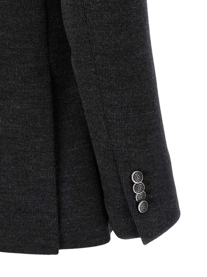 Gray Polyester Blazer