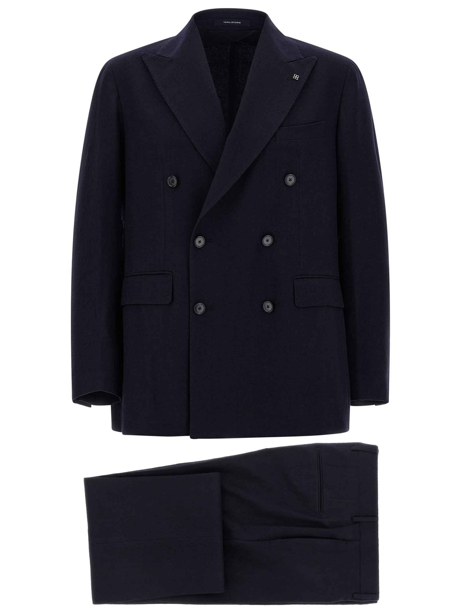 Blue Virgin Wool Two-Piece Suit