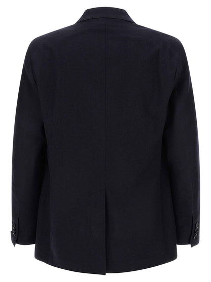 Blue Virgin Wool Two-Piece Suit