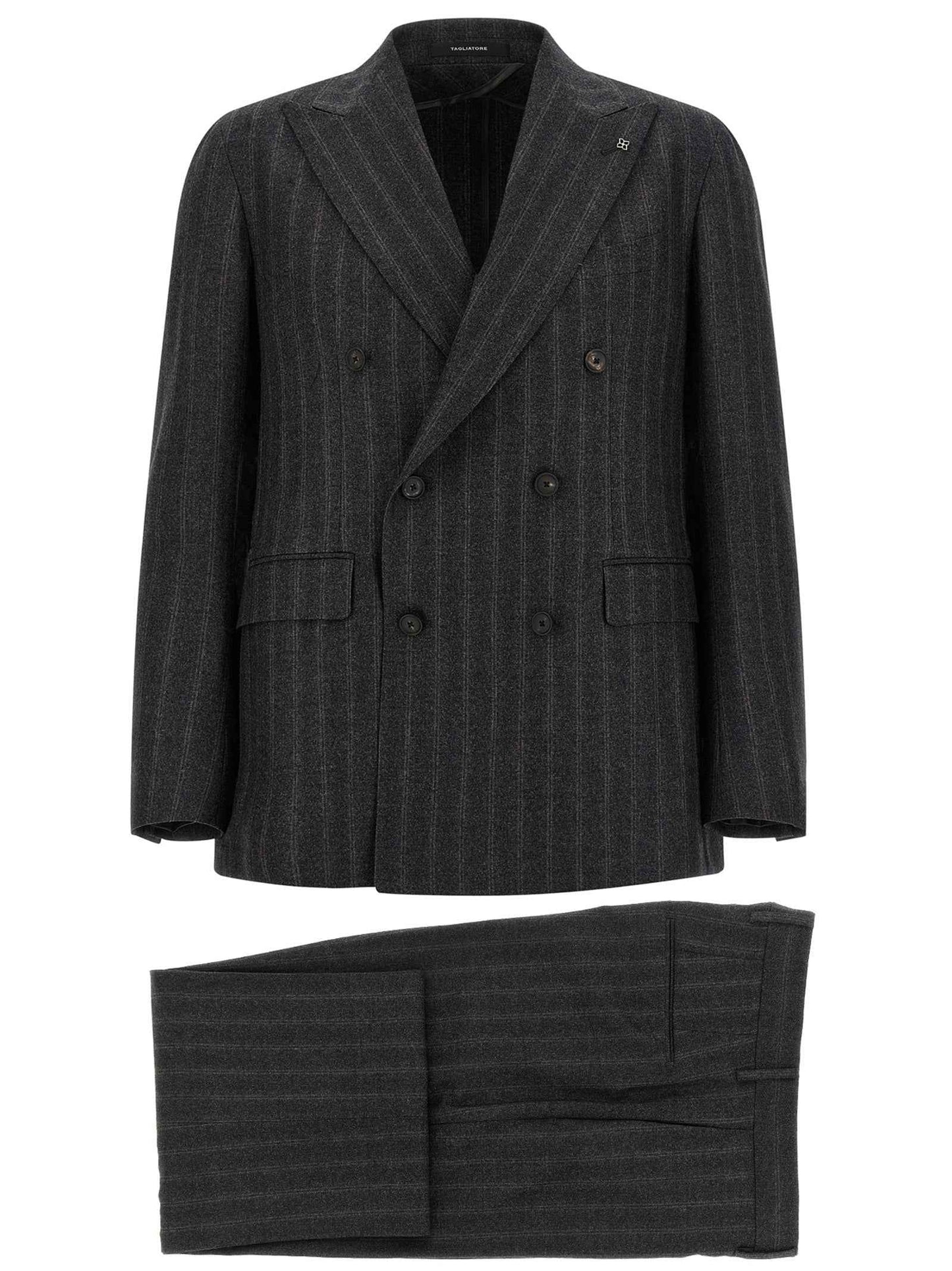 Gray Virgin Wool Two-Piece Suit