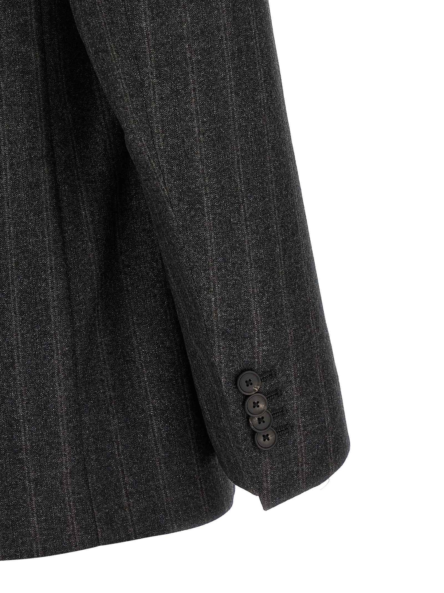 Gray Virgin Wool Two-Piece Suit