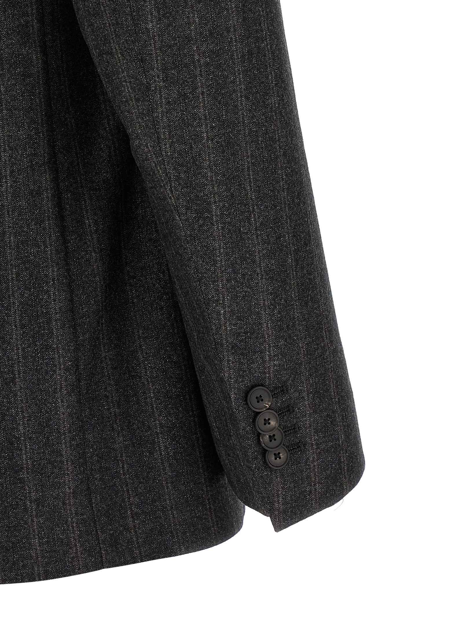 Gray Virgin Wool Two-Piece Suit