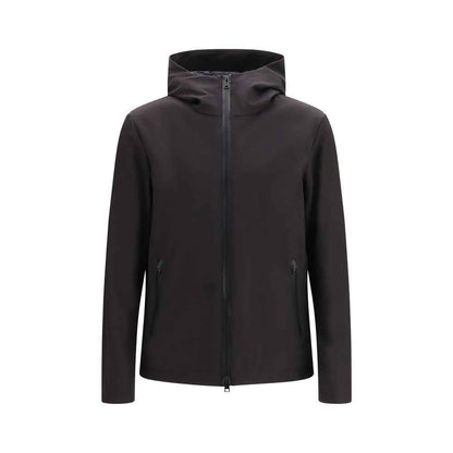 Black Polyester Shell Jacket